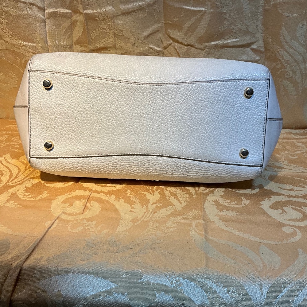 Coach satchel bag, white leather with strap detailing.   B2Bc - Picture 7 of 8